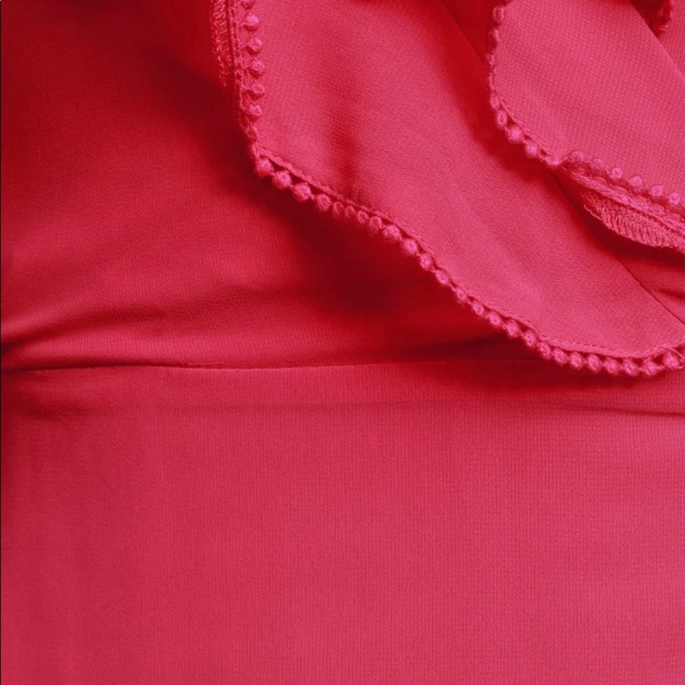 Pink Ruffled Maxi Dress - Picture 4 of 5